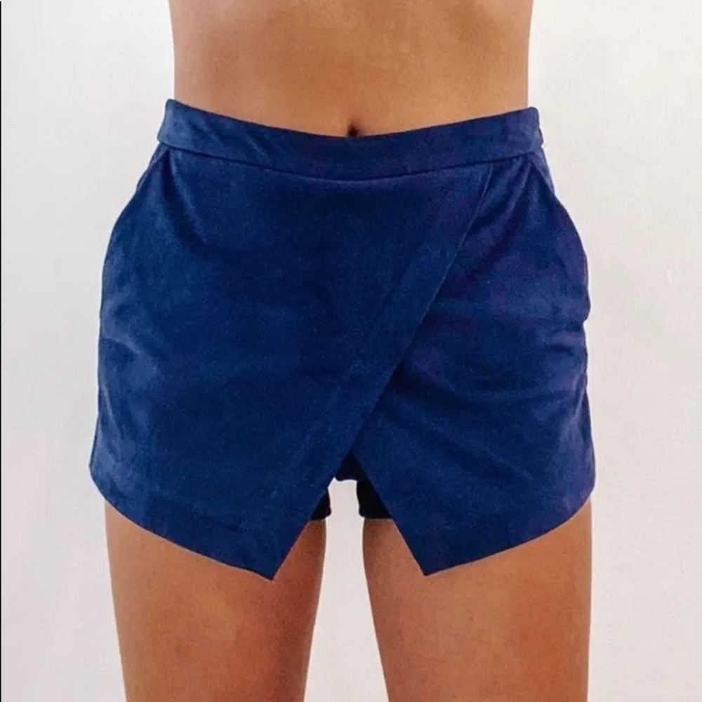 Pacsun LA Hearts Indigo Suede Skort